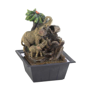 Elephant Family Tabletop Fountain - The Fox Decor